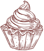 Chocolate Cupcake Art Logo